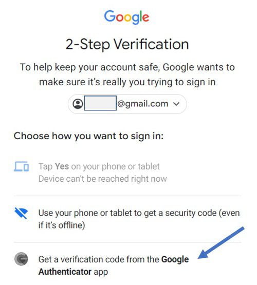 Choose 2FA Method